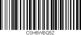 Código de barras (EAN, GTIN, SKU, ISBN): 'CSH6WBQ5Z'