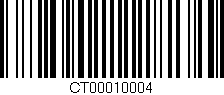 Código de barras (EAN, GTIN, SKU, ISBN): 'CT00010004'