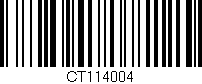 Código de barras (EAN, GTIN, SKU, ISBN): 'CT114004'