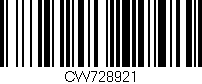 Código de barras (EAN, GTIN, SKU, ISBN): 'CW728921'