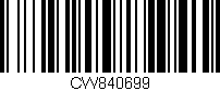 Código de barras (EAN, GTIN, SKU, ISBN): 'CW840699'