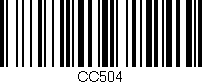 Código de barras (EAN, GTIN, SKU, ISBN): 'Cc504'