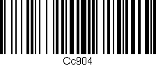 Código de barras (EAN, GTIN, SKU, ISBN): 'Cc904'