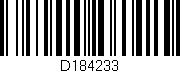 Código de barras (EAN, GTIN, SKU, ISBN): 'D184233'