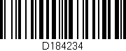 Código de barras (EAN, GTIN, SKU, ISBN): 'D184234'