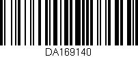 Código de barras (EAN, GTIN, SKU, ISBN): 'DA169140'