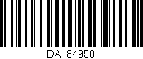 Código de barras (EAN, GTIN, SKU, ISBN): 'DA184950'