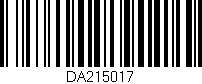 Código de barras (EAN, GTIN, SKU, ISBN): 'DA215017'