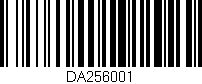 Código de barras (EAN, GTIN, SKU, ISBN): 'DA256001'