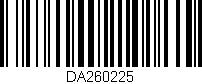 Código de barras (EAN, GTIN, SKU, ISBN): 'DA260225'