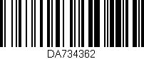 Código de barras (EAN, GTIN, SKU, ISBN): 'DA734362'