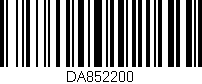 Código de barras (EAN, GTIN, SKU, ISBN): 'DA852200'