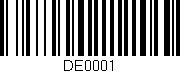 Código de barras (EAN, GTIN, SKU, ISBN): 'DE0001'