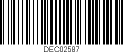 Código de barras (EAN, GTIN, SKU, ISBN): 'DEC02587'