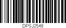 Código de barras (EAN, GTIN, SKU, ISBN): 'DPSJ2548'