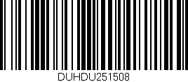 Código de barras (EAN, GTIN, SKU, ISBN): 'DUHDU251508'