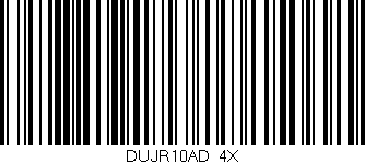 Código de barras (EAN, GTIN, SKU, ISBN): 'DUJR10AD/4X'