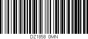 Código de barras (EAN, GTIN, SKU, ISBN): 'DZ1858/0MN'