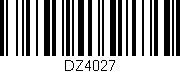 Código de barras (EAN, GTIN, SKU, ISBN): 'DZ4027'