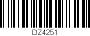 Código de barras (EAN, GTIN, SKU, ISBN): 'DZ4251'