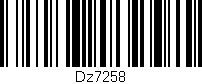 Código de barras (EAN, GTIN, SKU, ISBN): 'Dz7258'