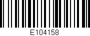 Código de barras (EAN, GTIN, SKU, ISBN): 'E104158'