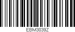 Código de barras (EAN, GTIN, SKU, ISBN): 'EBM3039Z'