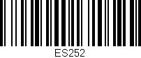 Código de barras (EAN, GTIN, SKU, ISBN): 'ES252'