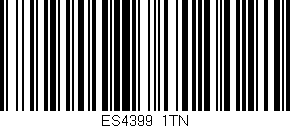 Código de barras (EAN, GTIN, SKU, ISBN): 'ES4399/1TN'