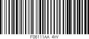 Código de barras (EAN, GTIN, SKU, ISBN): 'F06111AA/4W'