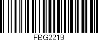 Código de barras (EAN, GTIN, SKU, ISBN): 'FBG2219'