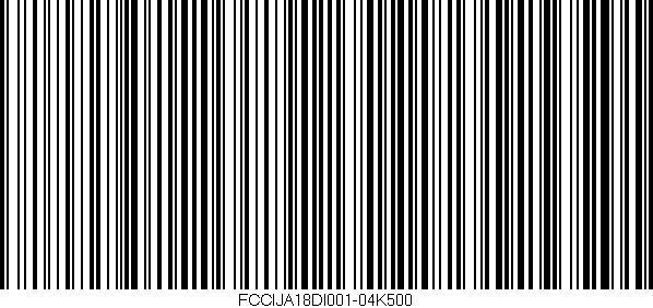 Código de barras (EAN, GTIN, SKU, ISBN): 'FCCIJA18DI001-04K500'