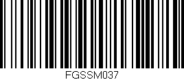 Código de barras (EAN, GTIN, SKU, ISBN): 'FGSSM037'