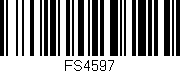 Código de barras (EAN, GTIN, SKU, ISBN): 'FS4597'