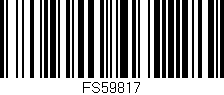 Código de barras (EAN, GTIN, SKU, ISBN): 'FS59817'