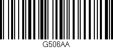 Código de barras (EAN, GTIN, SKU, ISBN): 'G506AA'