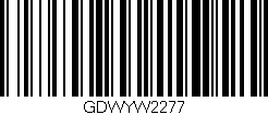 Código de barras (EAN, GTIN, SKU, ISBN): 'GDWYW2277'