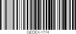 Código de barras (EAN, GTIN, SKU, ISBN): 'GEDEX-Y774'