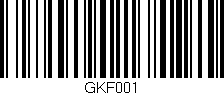 Código de barras (EAN, GTIN, SKU, ISBN): 'GKF001'