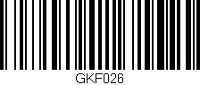 Código de barras (EAN, GTIN, SKU, ISBN): 'GKF026'
