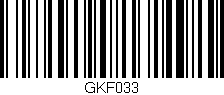 Código de barras (EAN, GTIN, SKU, ISBN): 'GKF033'