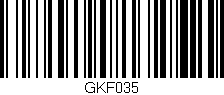 Código de barras (EAN, GTIN, SKU, ISBN): 'GKF035'