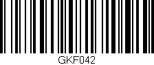 Código de barras (EAN, GTIN, SKU, ISBN): 'GKF042'