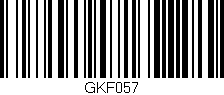 Código de barras (EAN, GTIN, SKU, ISBN): 'GKF057'