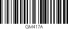 Código de barras (EAN, GTIN, SKU, ISBN): 'GM417A'
