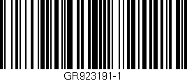 Código de barras (EAN, GTIN, SKU, ISBN): 'GR923191-1'