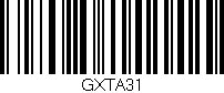 Código de barras (EAN, GTIN, SKU, ISBN): 'GXTA31'