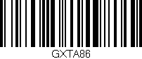 Código de barras (EAN, GTIN, SKU, ISBN): 'GXTA86'