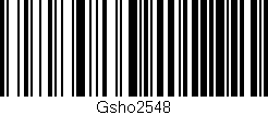 Código de barras (EAN, GTIN, SKU, ISBN): 'Gsho2548'