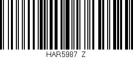 Código de barras (EAN, GTIN, SKU, ISBN): 'HAR5987/Z'